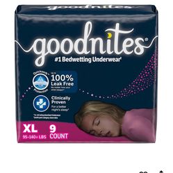 Goodnites Youth Absorbent Underwear XL 90-140lbs. 63 Count