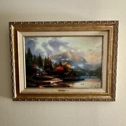 Painting - Thomas Kinkade , End Of A Perfect Day III