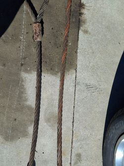 Heavy duty cable for a pulling truck. mud truck concrete truck. Train truck tree truck