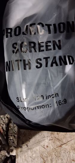 120-Inch Projection Screen with Stand