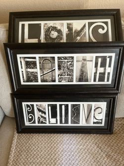 3 Piece Wall Decoration Pure Wood Very Nice $15. Mpu