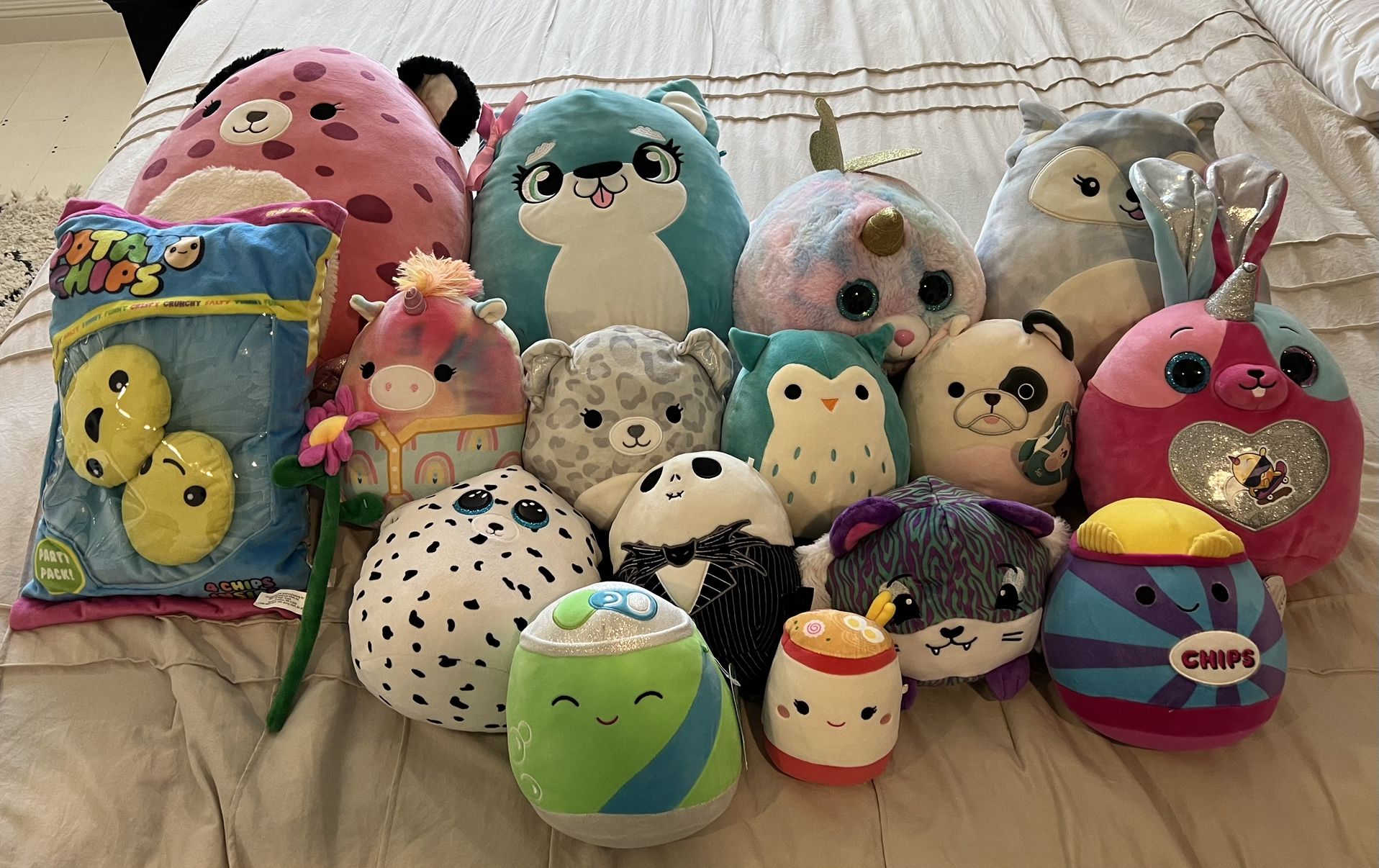 Squishmallow Stuffed animal Plush Disney New Some With tags Clean Lot Of Toys