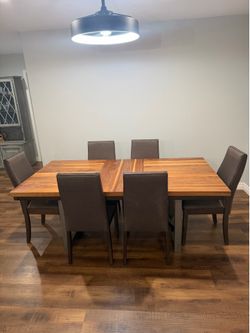 Dining table and chairs