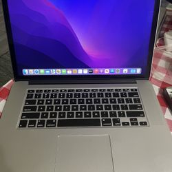 MacBook Pro 15” Mid 2015 Intel i7-4th Gen @ 2.5GHz, 16gb Ram, 500GB Flash SSD, Radeon R9 370X 2GB Graphics, macOS Monterey, Office . Comes with Charge