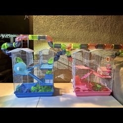 Blue And Pink Hamster Cages