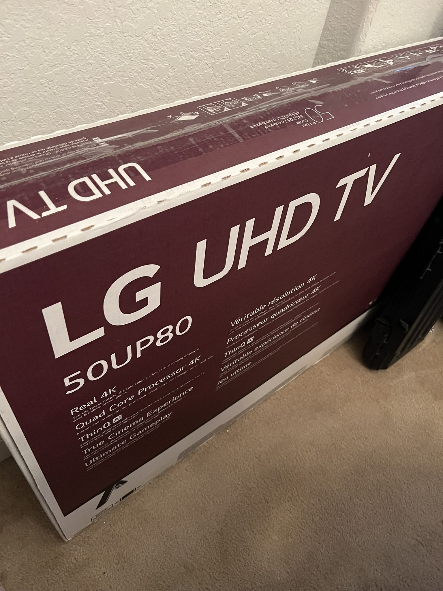 LG 50” 4K UHDTV + JBL 3.1 Soundbar/Subwoofer System