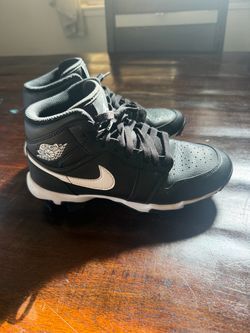 Air Jordan 1 Baseball Cleats Black White