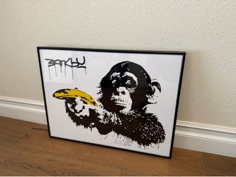 Banksy Monkey Art Print