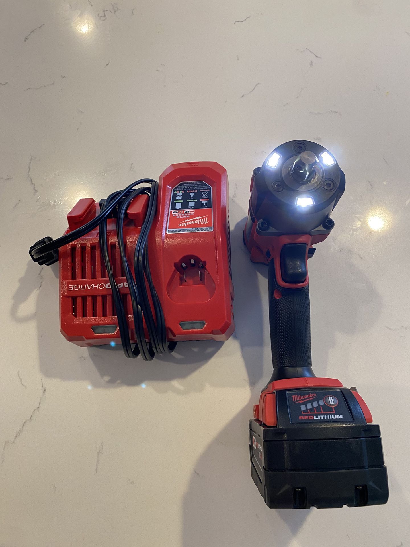Milwaukee M18 1/2 Inch Impact  Wrench With 3.0 AH Battery And Charger