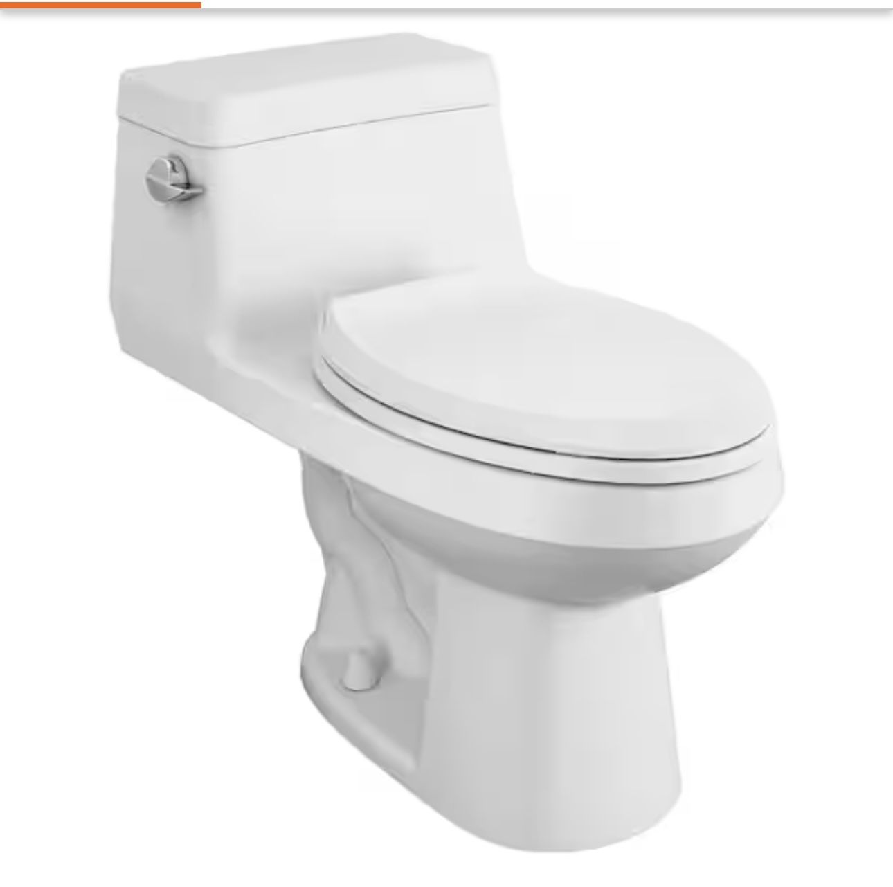 Colony 1-Piece 1.28 GPF Single Flush Elongated Toilet in White Seat Included