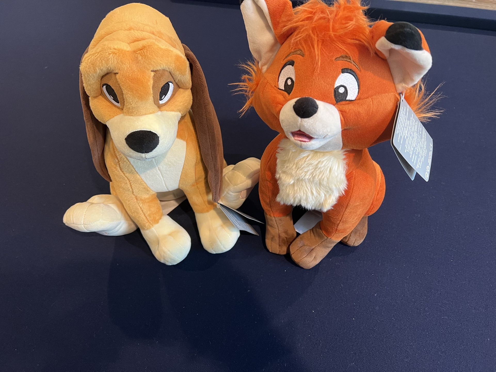 New Disney Store Tod & Copper Plush The Fox And The Hound Set