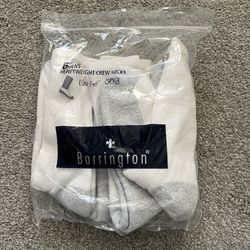 4 New Pairs Mens White Heavyweight Crew Socks