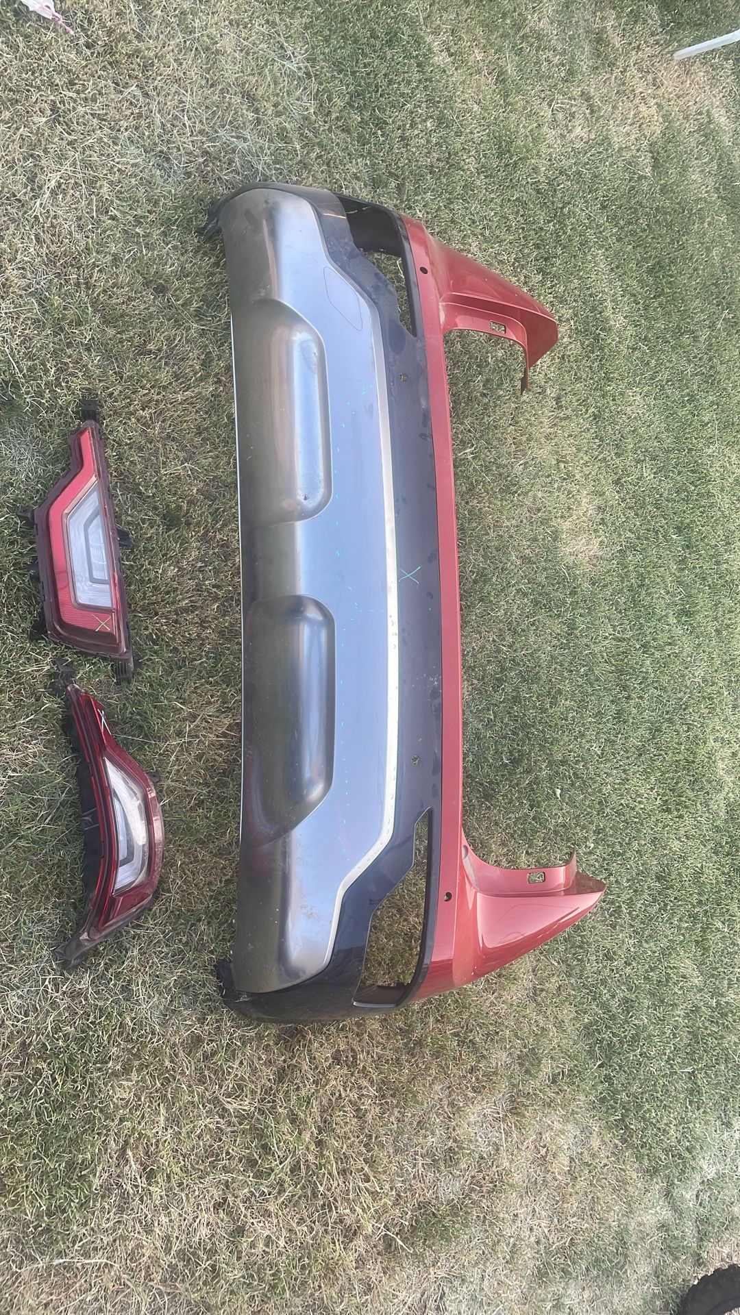 Rear Bumper Complete Upper Middle And Lower Crome Sheffield And Tails Lights For Kia Nitro 2020