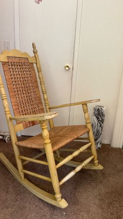 Vintage Woven Rocking Chair