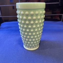 Vintage Retro! Jadeite Green Hobnail Milk Glass Water Tumbler 