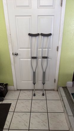 Premium Pro Push Button Aluminum Crutches