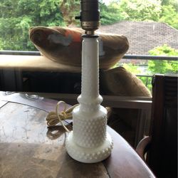 Vintage Milk Glass Lamp