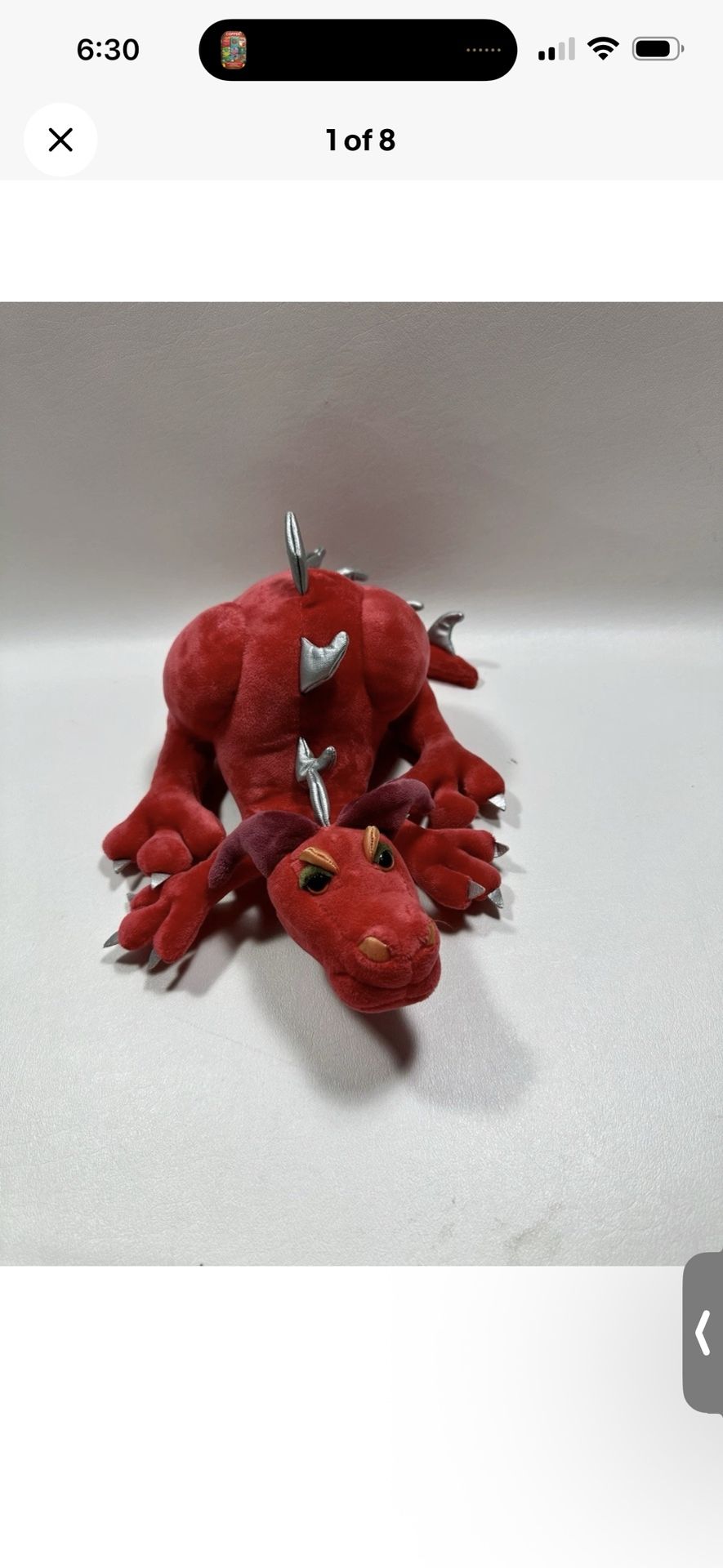 WHIMSICAL DRAGON Manhattan Toy Dragon Red Plush Company 2005 Stuffed Animal Rare EUC