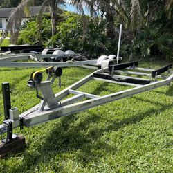 Aluminum Torsion Axel Trailer Up To 21’ Boat. Registration. New Heavy Duty Jack. New Lights. Ready To Load….