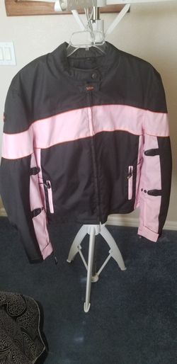 Women's Pink and Black TriTex Motorcycle Jacket