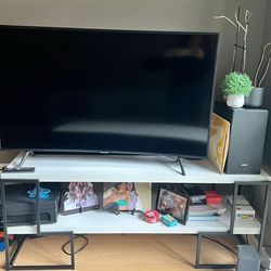 TV Stand (White + Black Frame)