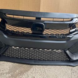 2017-2020 honda civic tip R front complete bumper