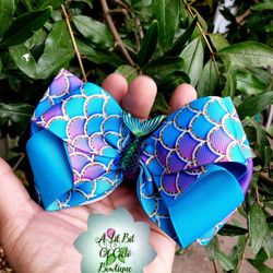 Mermaid Scales Hair Bow $6 Each