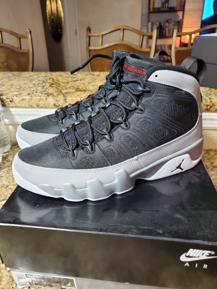 AIR JORDAN 9 RETRO PARTICLE GREY MEN SIZE 9.5
