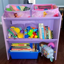 Toy Rack w/storage & Toys
