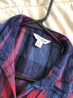 Ladies Plaid shirt- Lucky Brand