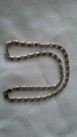 Silver unisex necklace 18 "