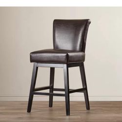 CHARMMA 28-inch PU Leather Swivel Counter Stool,Seating for Dining 19.5X 24.75x 40.5inch(LxWxH),26.24LBS