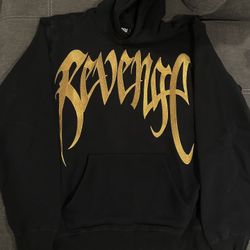 Revenge Gold EMBROIDERED Heavyweight Hoodie Medium