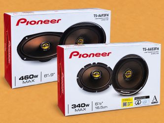 Pioneer A Series Car Speakers 2-Sets 6 1/2" & 6x9" 2-Way Coaxial Speaker System 800 Watt Package TS-A653FH TS-A693FH