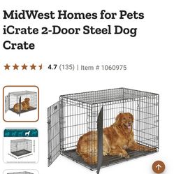 Retriever 2-Door Metal Wire Pet Crate$75 OBO