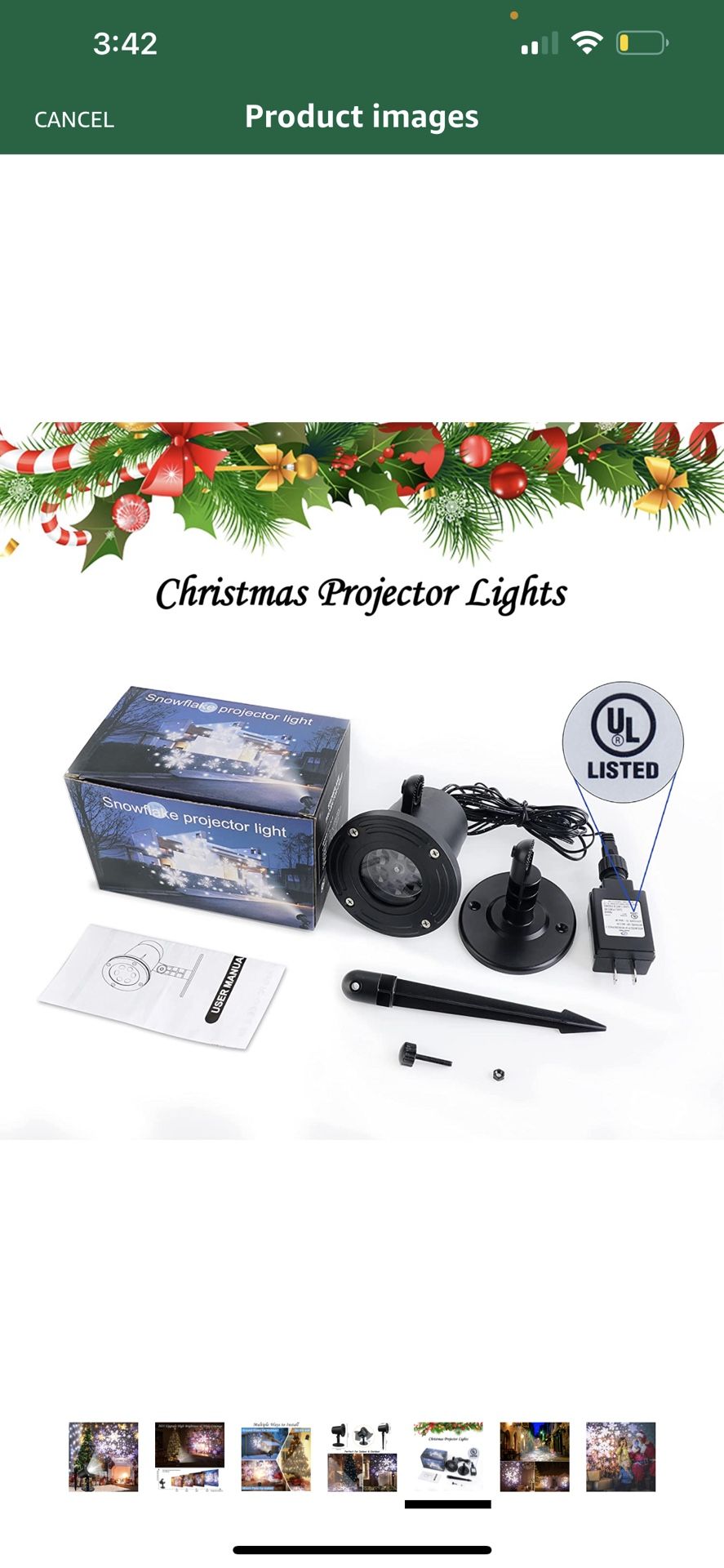 Christmas Projector Lights Outdoor Waterproof LED Snowflake Projector