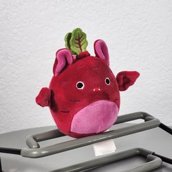 3.5" Squishmallow Romulus Maroon Bat Beet Keychain Charm Plush