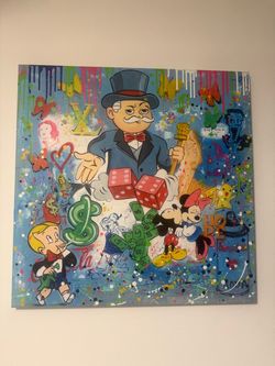 Monopoly Pop Art Canvas Wall Art 30x30