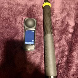 Insta360 x5 360 camera with selfie stick