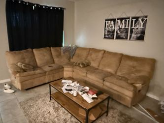 7 seater suede couch
