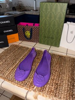 FOR SALE: Tory Burch Jelly Ballet Flats Purple