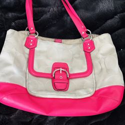 Coach ABBY Signature Twill Carryall 