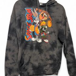 Space Jam black tie-dye hoodie Size S 