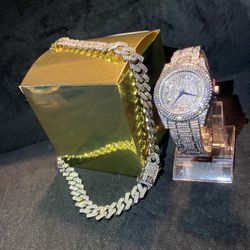 Golden Box With Two Pieces Heavyweight Resizable Link +20 Inch Chain