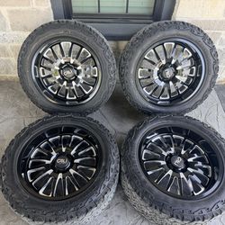 22x10 Cali Off Road Silverado Tahoe Suburban Sierra Yukon Denali 6 Lug Wheels Tires