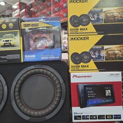 KICKER  SUBWOOFER Amplifier Wiring Kit Pioneer Stereo Receiver Bluetooth