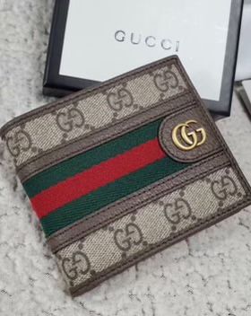 Mens Gucci Gucci Wallet Monogram Brown GG Wallet Marmont Authentic