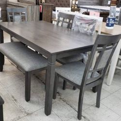 Paige Dining Table With Four Chairs And Bench Only $