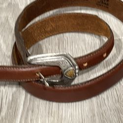 Tony Lama Women’s Brown Leather Western Style Belt Size 30