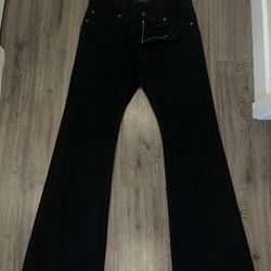 Balenciaga FW23 ALL BLACK FLARE JEANS 